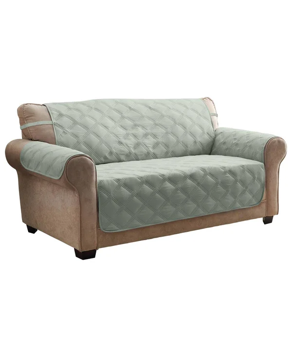 Innovative Textile Solutions 1-Piece Hampton Diamond Secure Fit Sofa Furniture COVER - Celadon