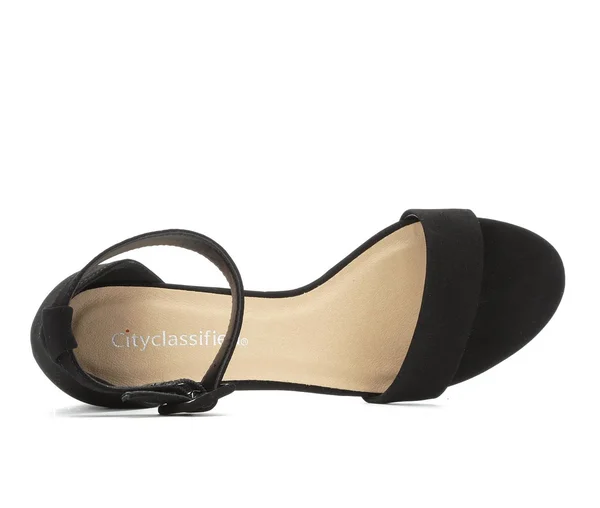 Women's City Classified Cake Heeled Sandals in Black Size 10 Medium