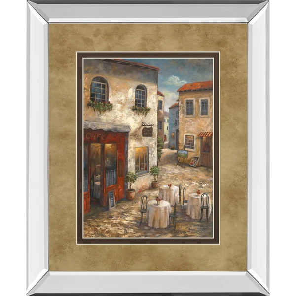 Brown - Red, and Beige Evening Allure I Mirror Framed Print Wall Art 40x22 x 34x22