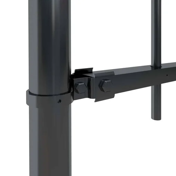 vidaXL Garden Fence with Spear Top Steel 468.5x22x23.6x22 Black