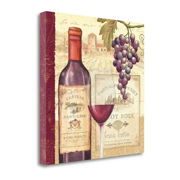 Tangletown Fine Art Wine Tradition I by Daphne Brissonnet - Giclee Print on Gallery Wrap Canvas