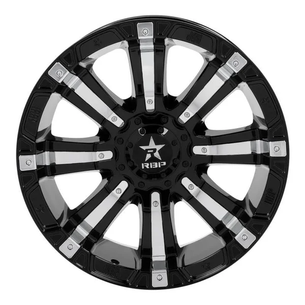 RBP 94R Black & Chrome Wheels in Gloss Black with Chrome Inserts