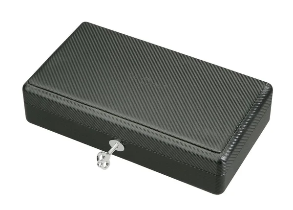 Diplomat Twelve Watch Case Black Carbon Fiber Pattern - 14 x 8 x 4 Inches