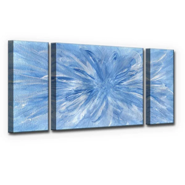 Ready2HangArt Snowflake Wrapped Canvas Wall Art - Blue