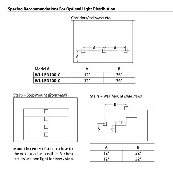 WAC Lighting LEDme Vertical Step and Wall Light 277V, White - WL-LED200F-C-WT