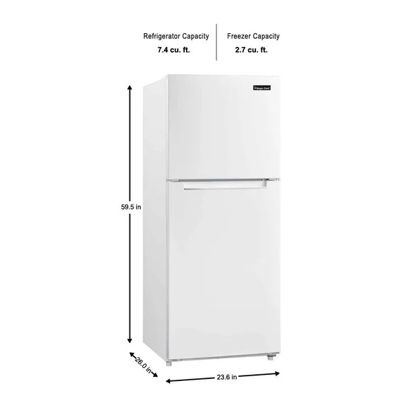 Magic Chef 10.1 Cu. ft. Top Freezer Refrigerator in White