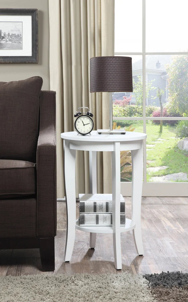 Convenience Concepts American Heritage Round Table, White