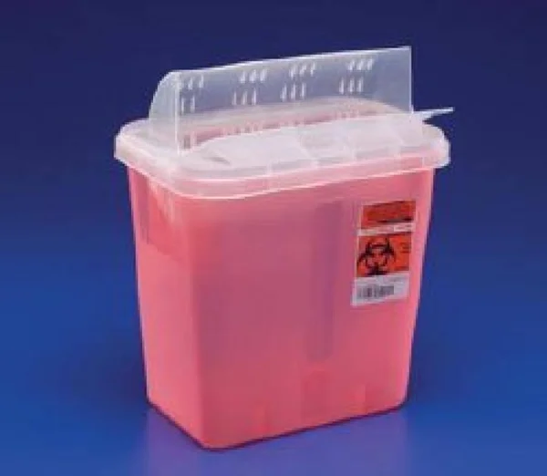 In-Room Sharps Container 12 Quart Transparent Red