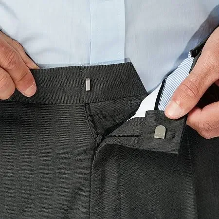 Haggar Mens J.M. Sharkskin Pleated Dress Pants