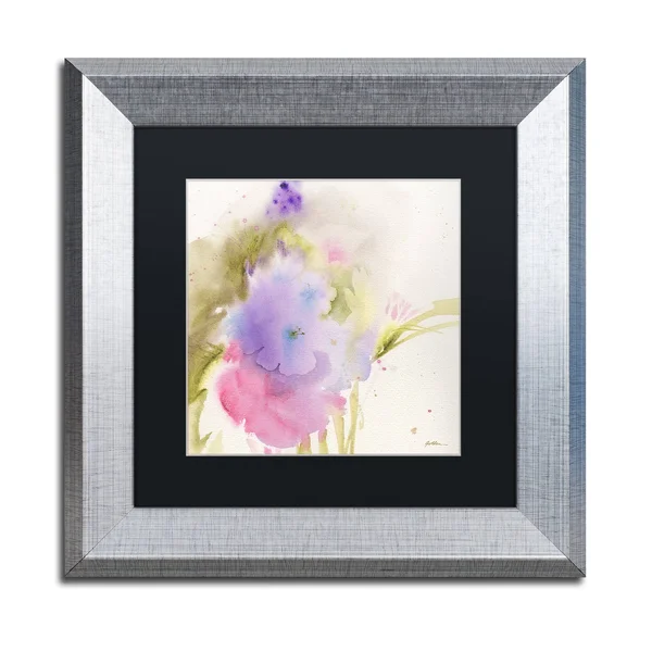 Trademark Fine Art Purple Blooming by Sheila Golden Matted Framed Painting Print - Size: 16x22 H x 16x22 W x 0.5x22 D