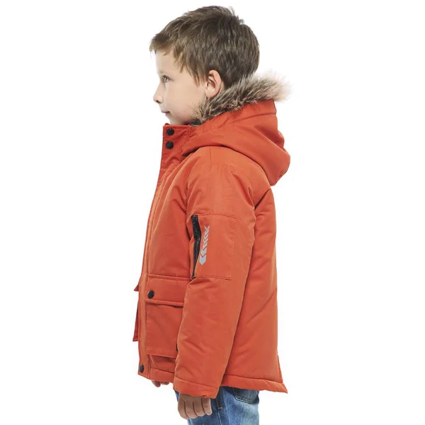 Rokkau0026rolla Boys& Water-Resistant Lined Hooded Thickened Parka Jacket with Removable Faux-Fur Hood Trim Mandarin Orange - Boy