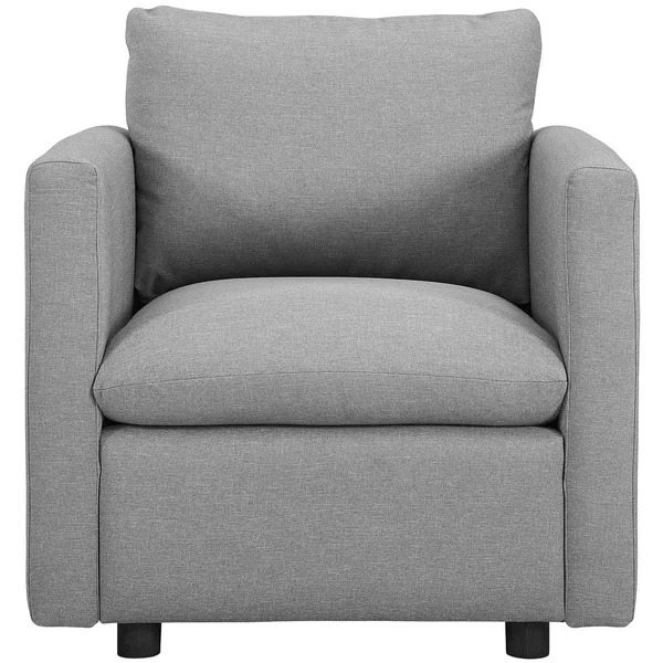 Modway Activate Upholstered Fabric Armchair - Light Gray