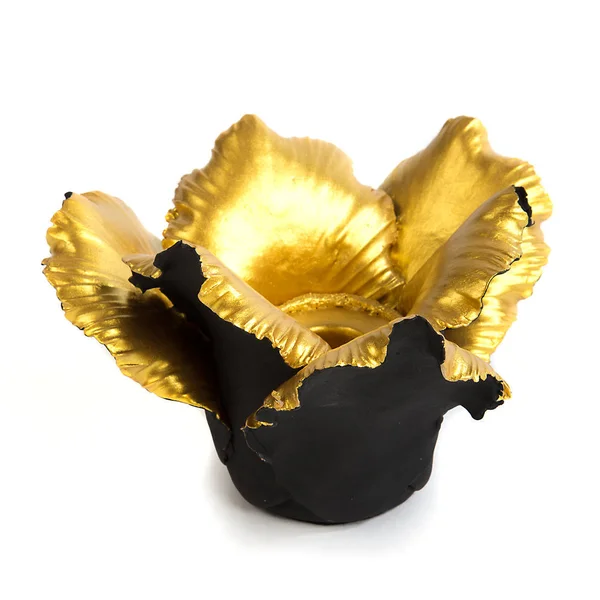 MacKenzie-Childs - Daffodil Candle Holder - Black & Gold
