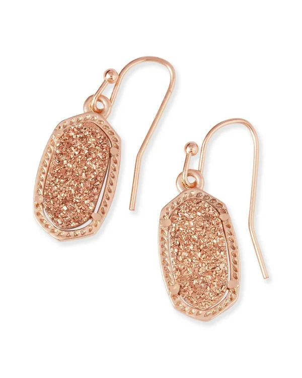 Kendra Scott Iridescent Drusy Lee Silver Drop Earrings