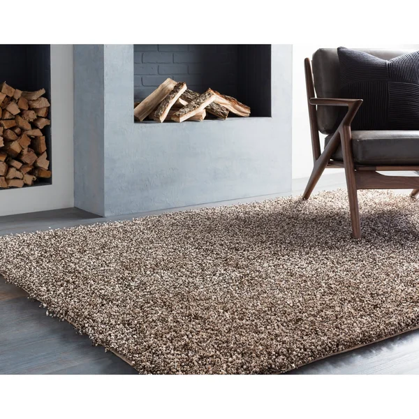 Hand Tufted Marjorie Area Rug (9& Round) Charcoal Grey Black