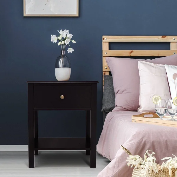 Brown Nightstand End Table - 18x22 x 15x22 x 23 (L x W x H) - 18" x 15" x 23 "