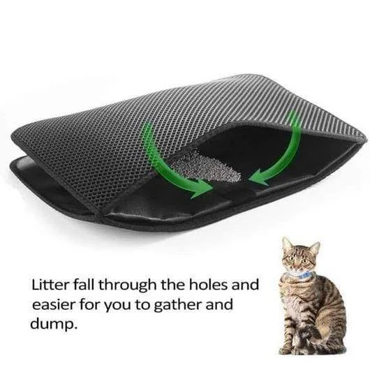 Leos Paw Waterproof Cat Litter Mat 22x27.5in - 55x70cm, Gray