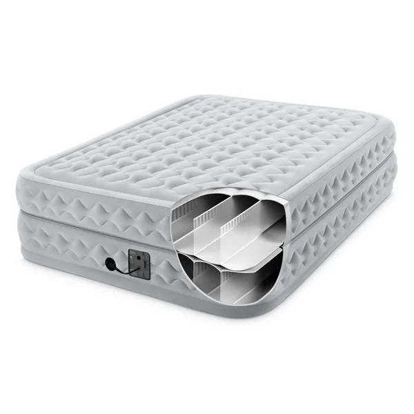 Intex Queen 20x22 Durabeam Supreme Air Flow Airbed Mattress with Built-in Pump
