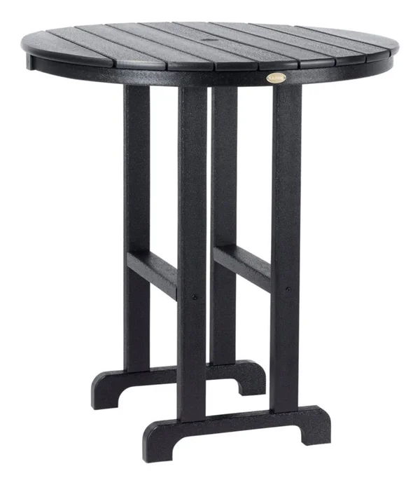 All-Weather Counter-Height Table, 36x22 Round Black, L.L.Bean