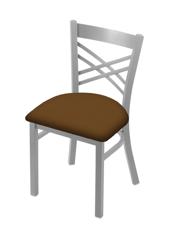Holland Bar Stool 620 Catalina 18x22 Chair with Anodized Nickel Finish and Graph Alpine Seat