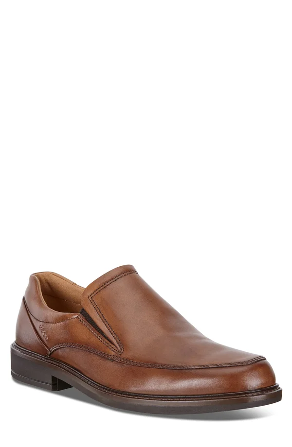 Ecco Men's Holton Apron Toe Slip on Amber - 42