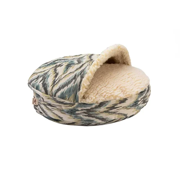 Snoozer Show Dog Collection Small Luxury Cozy Cave Bed, Tempest Indigo