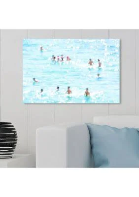 Oliver Gal 'Afternoon at The Beach by Tal Paz-Fridman' Nautical and Coastal Wall Art Canvas Print - Blue, Brown - 24 x 16
