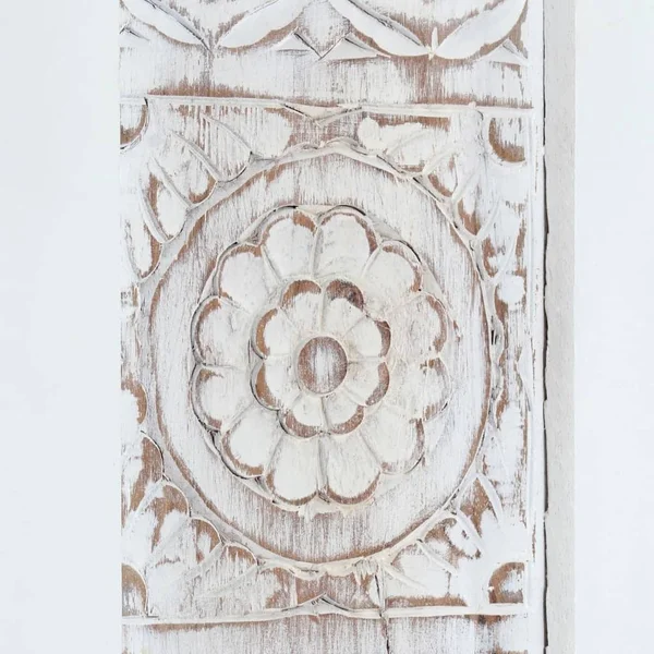 vidaXL Carved Sideboard White 23.6x22x11.8x22x35x22 Solid Mango Wood