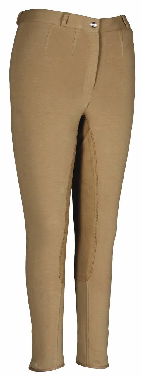 TuffRider Ladies Cotton Figurefit Full Seat Breeches (Long) 24, White