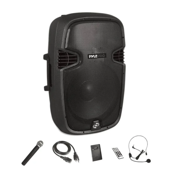 Pyle PPHP1241WMU Portable Bluetooth Loudspeaker - Active PA Speaker System Kit