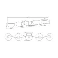 Forte Lighting 5-Light Antique Bronze Bath Light