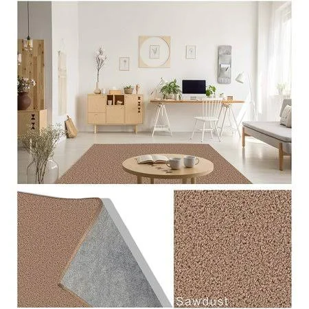 3' x 5' Soft and Cozy Area Rugs with Latex Free Soft Felt Backing, Green Label Plus, Color: Sawdust 1814, Brown