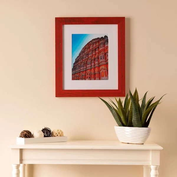 6x34 inch Red Wood Picture Frame for A 6x34 Photo 2WOM-SM-ECO150-RED-6x34. by ArtToFrames