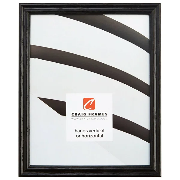 Craig Frames Wiltshire 200, Traditional Black Hardwood Picture Frame, 20 x 22 inch