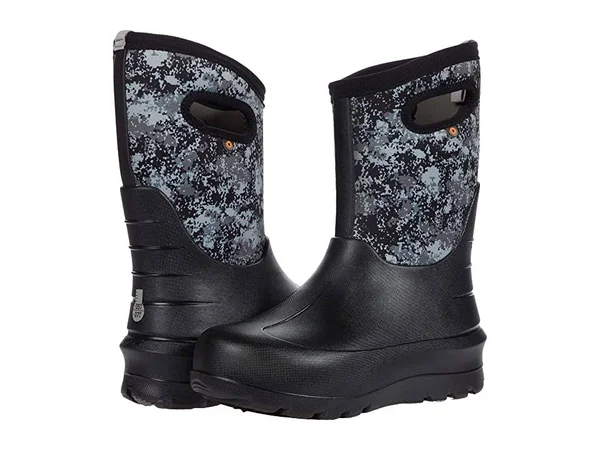 Bogs Neo-Classic Micro Camo Winter Boots for Kids Black Multi 4