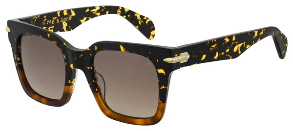 Rag & Bone Rnb 1014/S 0C9B-LA Havana Honey Square Sunglasses