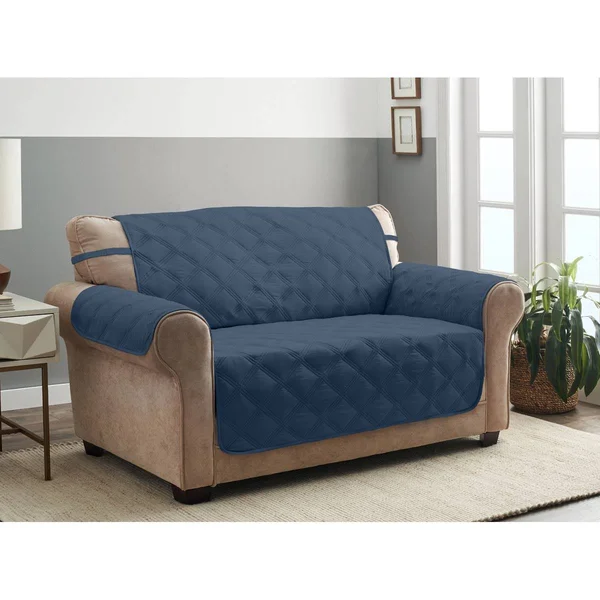 Innovative Textile Solutions 1-Piece Hampton Diamond Secure Fit Sofa Furniture COVER - Celadon