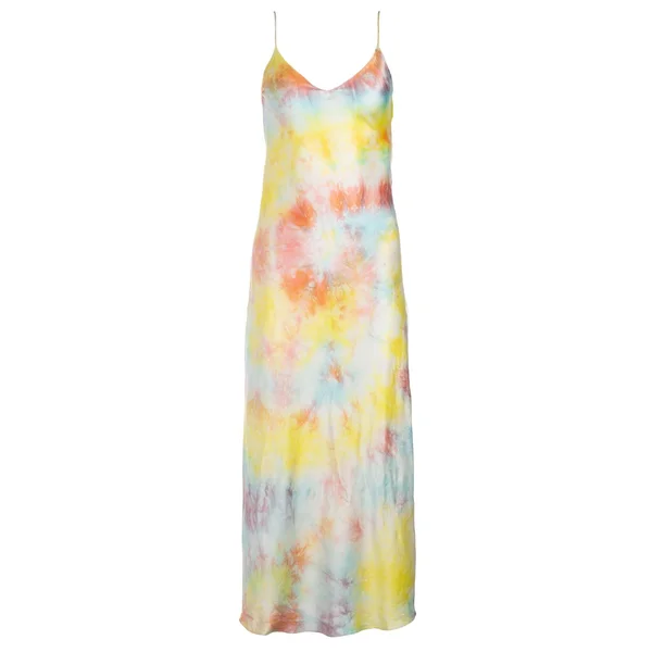 Dannijo Tie Dye Silk Slip Dress with Side-Slit - 90s Redux