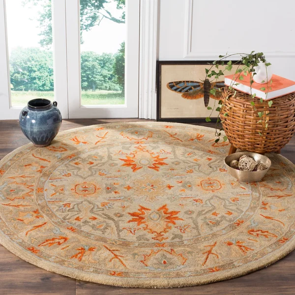 Safavieh Antiquity Beige/Multi 6 ft. x 6 ft. Round Area Rug