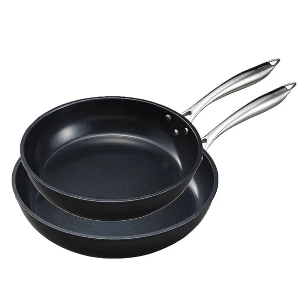 Kyocera 8in & 12in Ceramic Coated Nonstick 2 Piece Fry Pan Set - Black