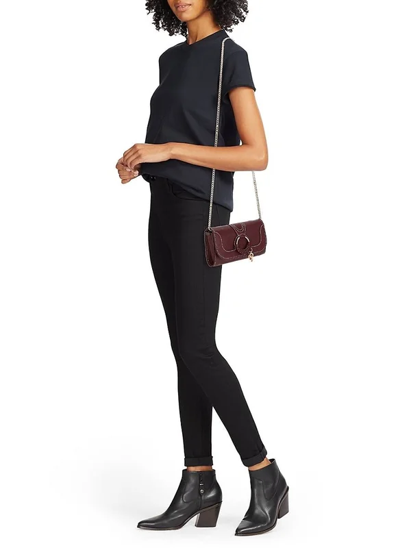 See by Chloé Women's Hana Leather Chain Wallet - Dark Purple One-Size