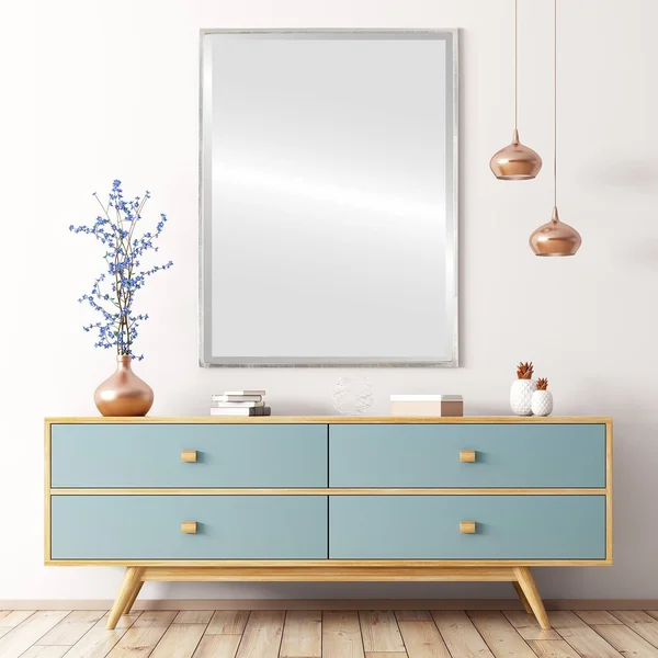 Singapore Framed Rectangle Mirror - Sliver Brown Leaf - Silver Leaf Brown - 24 5/8x22x30 5/8x22