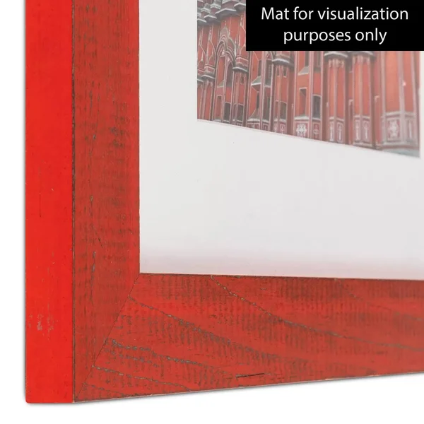 6x34 inch Red Wood Picture Frame for A 6x34 Photo 2WOM-SM-ECO150-RED-6x34. by ArtToFrames