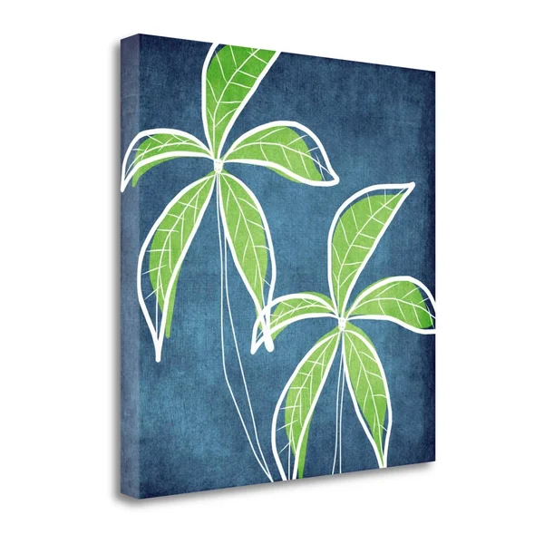 Tangletown Fine Art Palm Trees by Linda Woods - Fine Art Giclee Print on Wrap Canvas, 24x24x22