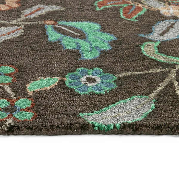 Kaleen Zocalo ZOC04-40 Chocolate Rug - 5 ft x 7 ft
