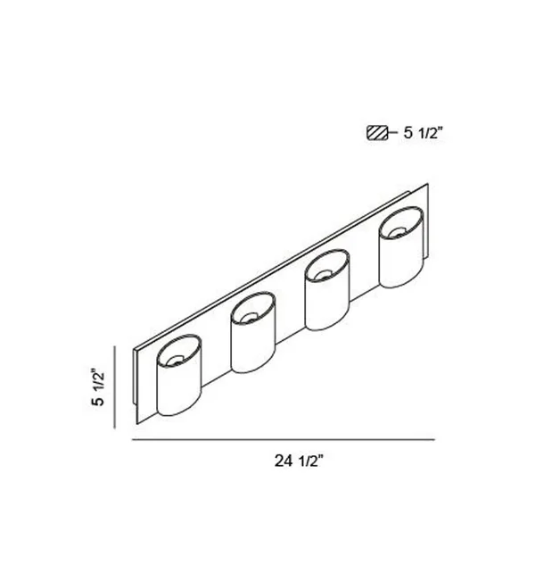 Eurofase 20380-014 Geos 4-Light Bathbar - Satin Nickel