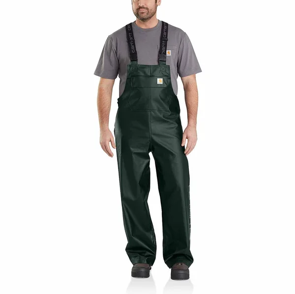 Carhartt Men's Midweight Waterproof Rainstorm Bib Overalls - Canopy Green