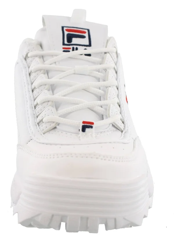 Men's White Disruptor II Shoes - Size 10, Fila