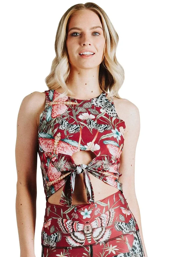 Yoga Democracy Women's Reversible Knot Top in Pretty in Pink Pretty in Pink, Xs - Eco Friendly Activewear by Yoga Democracy