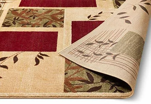 Great Forest Ivory Floral Nature Modern Formal Rug 3x10 ( 0.6m x 2.7m Runner ) Easy to Clean Stain, Fade Resistant Shed Free Tr